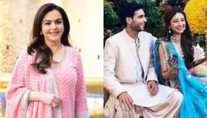Nita Ambani Looks Gorgeous In A Pink Saree At Her Nephew, Jai Anmol Ambani's Wedding