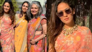 Mira Kapoor Dons A Floral Saree For A Family Wedding, Reveals She Got It From Her Mother
