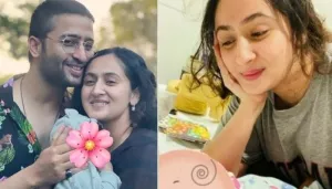 Shaheer Sheikh's Wife Ruchikaa Posts A Glimpse Of Daughter Anaya Sleeping Peacefully On Her Shoulder