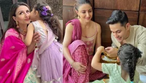 Soha Ali Khan Makes Seviyaan On Eid, Posts Photos With Kunal And Inaaya In Their Traditional Attires