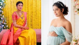 Pranitha Subhash Shares Cutesy Pictures From Maternity Shoot, Flaunts Her Baby Bump In A Flared Gown
