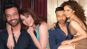 Ankita Lokhande And Vicky Jain Strike A Filmy Pose At Their New Home After 'Griha Pravesh' Ceremony