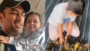 MS Dhoni's Daughter Ziva Enjoys Fun Time With Ducklings At Their Farm House, It's Unmissable [Video]