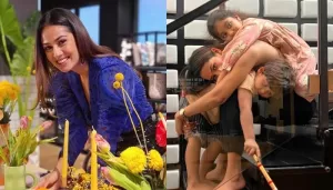 Mira Rajput's Kids, Misha And Zain Pamper Their Mommy On Vacation By Getting Her Hand-Picked Flowers