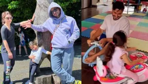 Inaaya Naumi Kemmu Wins An Indoor Bike Ride Against Daddy, Kunal Kemmu While Acing The 'Tokyo Drift'