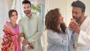 Ankita Lokhande Celebrates 6-Month Anniversary With Hubby, Vicky Jain, Duo Cuts Cake In Nightwears
