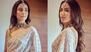 Mira Rajput Donned Coconut Hand Embroidered Saree Worth Rs. 1.28 Lakhs For Arpita Mehta's Wedding