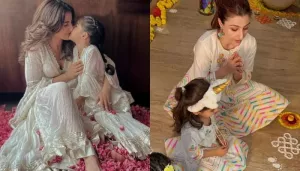 Soha Ali Khan's 4-Year-Old Daughter, Inaaya Performs 'Navratri Puja', Looks Cute In A White Lehenga