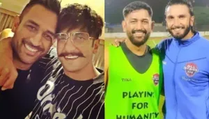 Ranveer Singh Plants A Kiss On Mahendra Singh Dhoni's Cheek After Their Meeting, Pens, 'Mera Mahi'