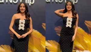 Janhvi Kapoor Oozes Hotness At An Event, Dons An Off-Shoulder Pearl Embellished Dress Worth Rs. 77K
