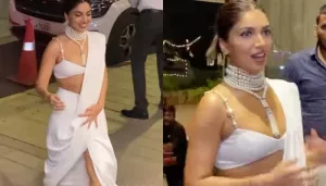 Bhumi Pednekar Dons A Modern Saree With Thigh-High Slit, Netizens Say 'Ask Her To Take Breath'