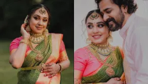 Pearle Maaney Drops Glimpses Of Traditional Tamil Baby Shower Ceremony, Dons A 'Kanjeevaram' Saree