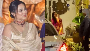 Rani Mukerji Ditches A Saree And Wears A Pink 'Salwar' Suit For Karwa Chauth, Flaunts 'Shankha-Pola'