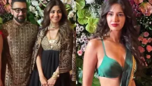 Shilpa Shetty-Raj Kundra Twin In Black For Ektaa Kapoor's Diwali Bash, Disha Patani Joins In A Saree