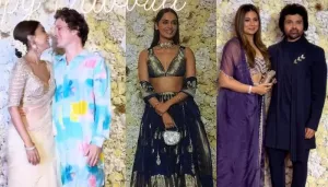Shriya Saran Lip-Locks With Husband, Andrei, Manushi Chhillar And Others Grace T-Series Diwali Bash