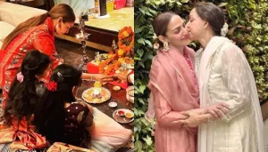 Diwali 23: Esha Deol Performs Puja With Daughters, Radhya-Miraya At Her Lush Home, Hema Malini Joins