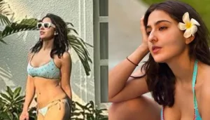 Sara Ali Khan Shares Scintillating Photos Of Herself In Cyan Blue Bikini, Flaunts Her Sultry Curves