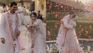 Indian Pacer, Navdeep Saini Gets Married To His GF, Sawti Asthana, Duo Stuns In Ivory-Hued Ensembles