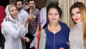 Rakhi Sawant Breaks Down During The Last Rites Of Her Mother, Husband, Adil Durrani Helps Her