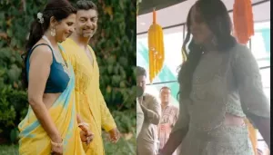 Dalljiet Kaur's Groom-To-Be, Nikhil Patel Twins In Green With His Step-Son, Jaydon For 'Sangeet'