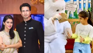Asin Thottumkal Drops Pics Of Daughter, Arin's Easter Celebration, Little One Enjoys With Bunnies