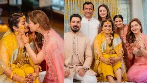 Rubina Dilaik Celebrates Sister, Rohini's 'Haldi' Ceremony In Chandigarh, Wore An Indo-Western Dress