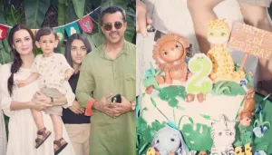Dia Mirza Hosts A Unique Second Birthday Party For Son, Avyaan In Garden, Cuts Animal-Themed Cake