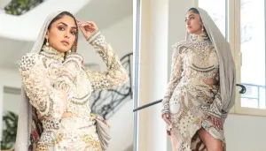 Mrunal Thakur Dons A Custom Anamika Khanna Outfit At Cannes 2023, Lets Her Hood Do The Talking