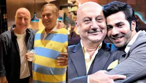 Anupam Kher Visits David Dhawan's Home, Recalls How Varun Used To Walk In Shorts When He Was Young