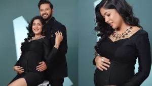 Ishita Dutta Posts Glimpses Of Her Maternity Shoot, Caresses Her Baby Bump In A Thigh-High Slit Gown