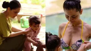 Sanjeeda Shaikh Shares Pool Picture With 3-Year-Old Daughter, Ayra, Looks Gorgeous In A Bikini