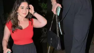 Sara Tendulkar Carries A Saint Laurent Bag Worth Rs. 2 Lakhs, Dazzles In A Red Top And Black Pants