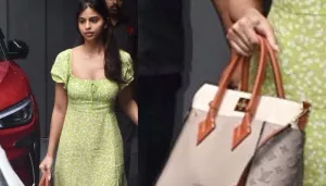 Suhana Khan Stuns In A Ditzy Green Dress Worth Rs. 8K, Carries A Leather Bag Priced At Rs. 3.8 Lakhs