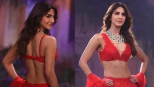 Vaani Kapoor Exudes Royalty In A Red-Hued Lehenga 'Choli' As She Walks The Ramp For Isha J At ICW