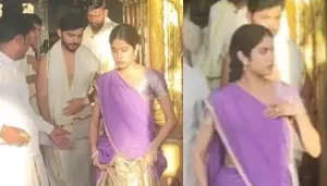 Janhvi Kapoor And Her BF, Shikhar Seek Blessings At Tirumala Temple, She Dons A Huge Diamond Ring