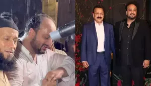 Baba Siddique's Son, Zeeshan Cries Inconsolably As He Performs His Father's Last Rites In Heavy Rain