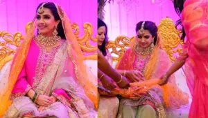 Shirin Sewani Of 'Yeh Rishta Kya Kehlata Hai' Dons 'Sharara' With 'Nath' For 'Godh Bharai' Ceremony