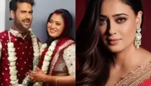 Shweta Tiwari Dazzles In A 'Sindoori'-Red Saree Amid Third Wedding Buzz With Vishal Aditya Singh