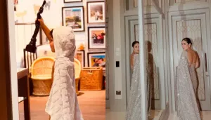 Kareena Kapoor Khan's 'Raja Beta' Taimur Flaunts His Mom's Award In A Hooded Blanket