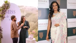 PV Sindhu Gets Married To Venkata Datta Sai, Bride Ditches The Red Hue And Stuns In A Pastel Lehenga