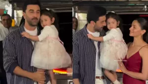 Ranbir, Alia And Raha Arrive At Kapoor Christmas Bash, Little Raha Melts Hearts With Flying Kisses