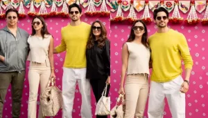 Anant-Radhika's Pre-Wedding: Sidharth Malhotra Holds MIL Close For A Family Pic With Kiara Advani