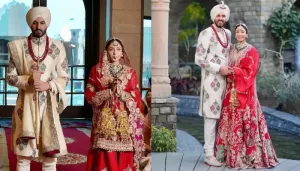 IPL Host, Sukhmani Sadana Got Hitched For The Second Time In A Red 'Gharara' With Peacock Embroidery