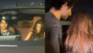 Ibrahim Ali Khan Holds Rumoured GF Palak Tiwari's Wrist To Make Her Sit In The Car, Video Goes Viral