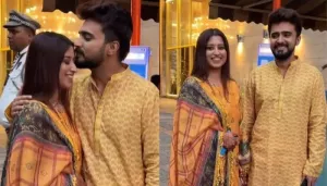 Adil Durrani And Somi Khan Twin In Yellow, As They Host Their Reception Bash, The Duo Pose Mushily