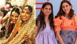 Isha Ambani Slips Into Gingham Dress, Shloka Dons High-Waist Jeans With Puffed Blouse For Exhibition