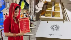 Bharti Singh Shows Arti Singh's Golden-Themed Wedding Invite, Bride-To-Be Visits Kashi Vishwanath