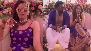 Arti Singh's Pre-Wedding Bash: 'Dulhan' Wears Strappy Purple-Toned 'Sharara' For 'Shagun Ki Mehendi'