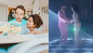 Taapsee Pannu And Mathias Perform A Romantic Dance At Their 'Sangeet', Diva Stuns In A 'Sharara' Set