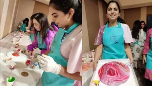 Nita Ambani Along With Isha Ambani Indulges In A Fun 'Fluid-Art' Date, Checkout Their Masterpieces